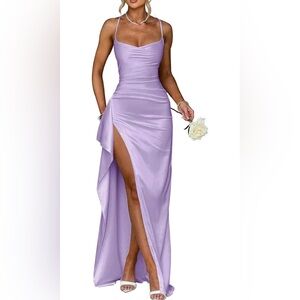 Elegant Lilac Evening Gown